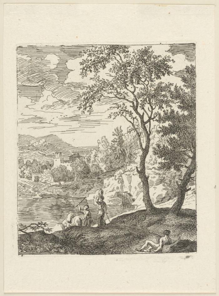 Eseltreiber und Frau mit Krug (Serie: Landschaften)