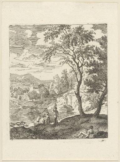 Eseltreiber und Frau mit Krug (Serie: Landschaften)