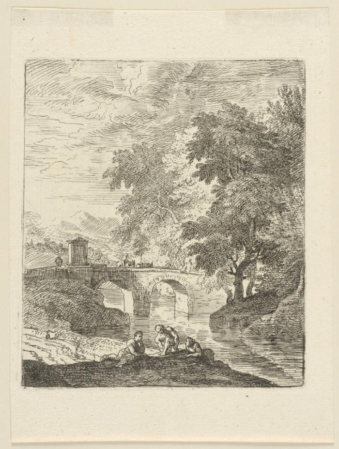 Steinbrücke am Fluss (Serie: Landschaften)