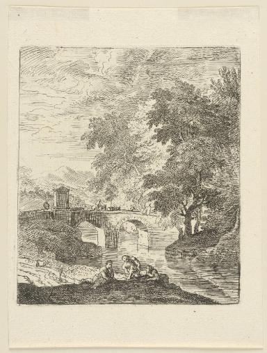 Steinbrücke am Fluss (Serie: Landschaften)