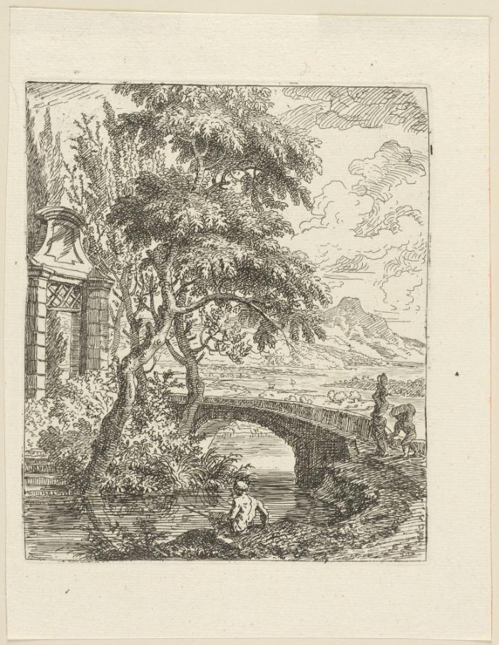 Steinerne Brücke mit Tor (Serie: Landschaften)