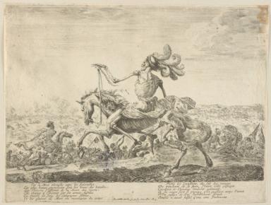 Der große Tod zu Pferd auf dem Schlachtfeld