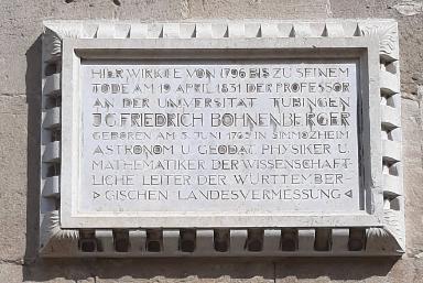 Gedenktafel für Johann Gottlieb Friedrich von Bohnenberger