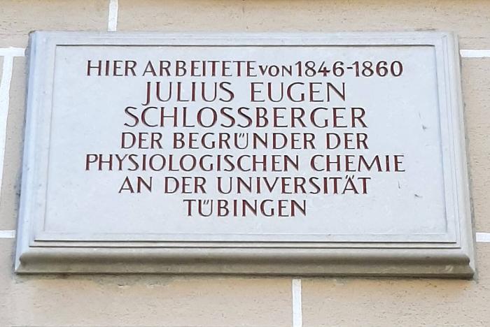 Gedenktafel für Julius Eugen Schlossberger