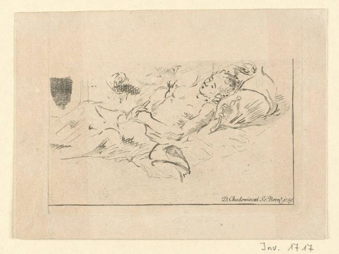 Schlafende Frau nach Rembrandt
