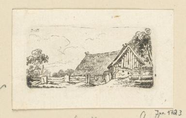 Landschaft mit Hütten