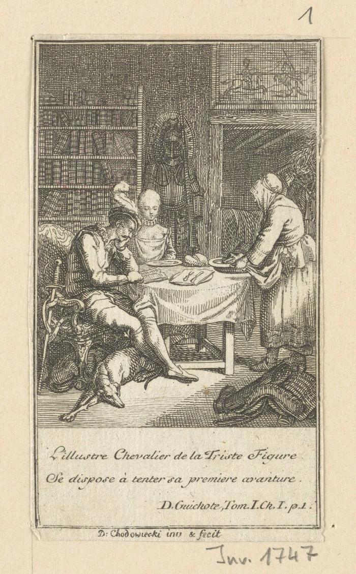 Blatt zu Cervantes Don Quixote