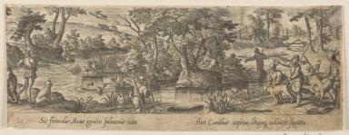 Blatt aus der Serie: Venationis, Piscationis et Aucupii Typi