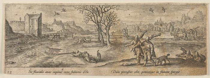 Blatt aus der Serie: Venationis, Piscationis et Aucupii Typi
