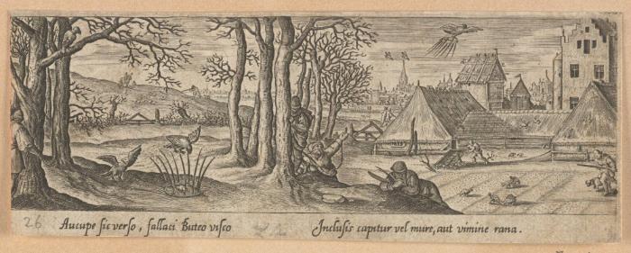 Blatt aus der Serie: Venationis, Piscationis et Aucupii Typi