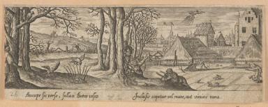 Blatt aus der Serie: Venationis, Piscationis et Aucupii Typi