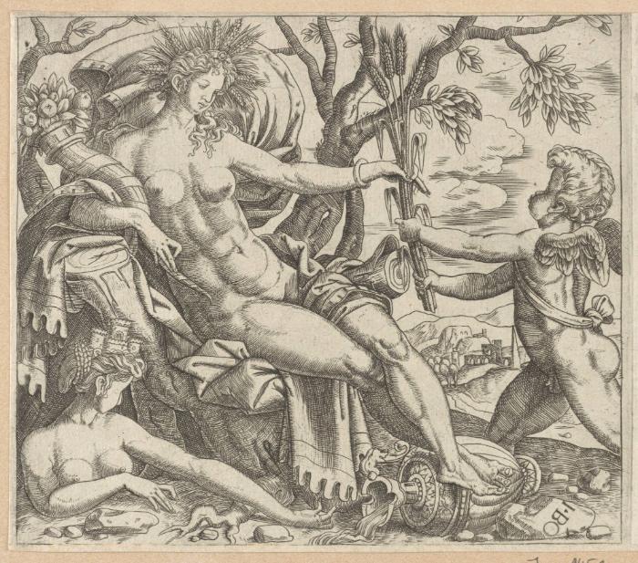 Amor überreicht Ceres Ähren