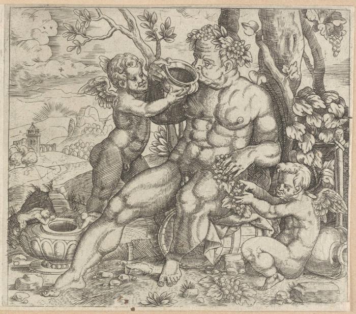 Amor gibt Bacchus zu trinken
