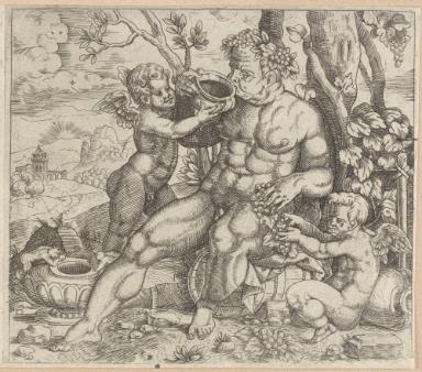 Amor gibt Bacchus zu trinken