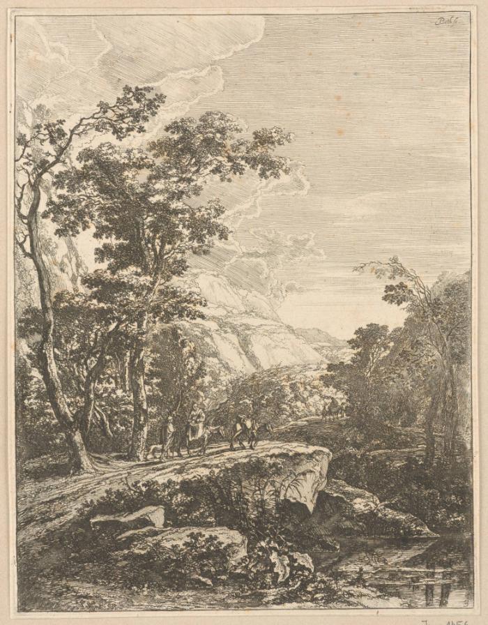 Die Frau auf dem Maultier (Serie: Italienische Landschaften)