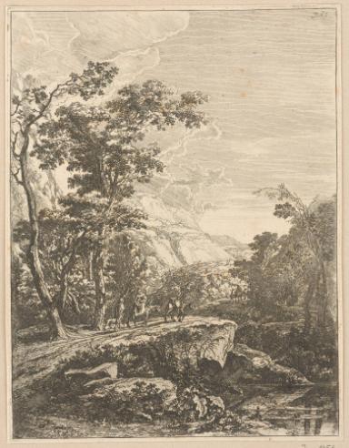 Die Frau auf dem Maultier (Serie: Italienische Landschaften)