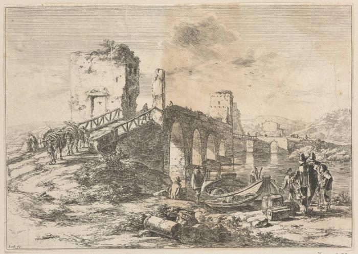 Die steinerne Brücke (Serie: Italienische Landschaften)