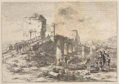 Die steinerne Brücke (Serie: Italienische Landschaften)