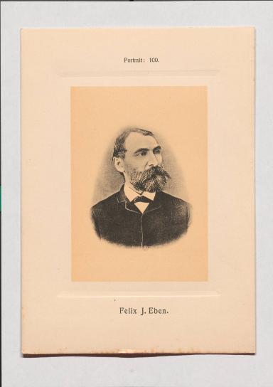Felix J. Eben aus Adolph Goldbergs Porträt-Sammlung hervorragender Flöten-Virtuosen, Dilettanten und Komponisten