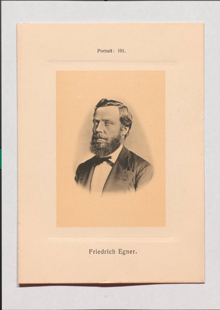 Friedrich Egner aus Adolph Goldbergs Porträt-Sammlung hervorragender Flöten-Virtuosen, Dilettanten und Komponisten