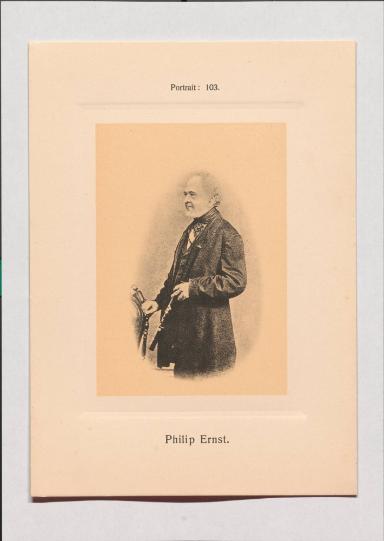 Philip Ernst aus Adolph Goldbergs Porträt-Sammlung hervorragender Flöten-Virtuosen, Dilettanten und Komponisten