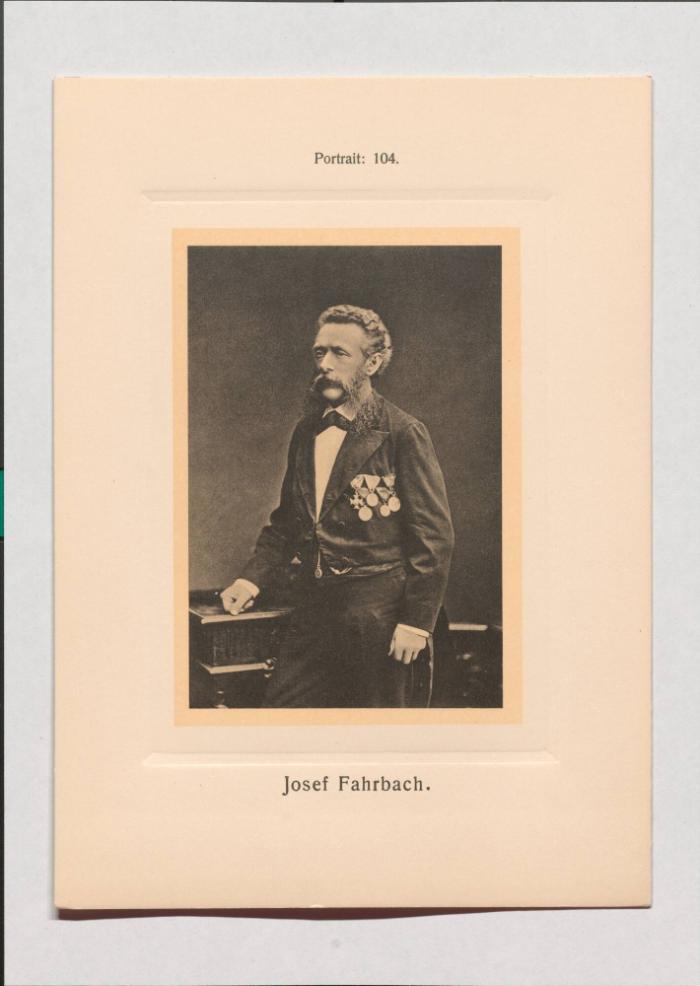 Josef Fahrbach aus Adolph Goldbergs Porträt-Sammlung hervorragender Flöten-Virtuosen, Dilettanten und Komponisten