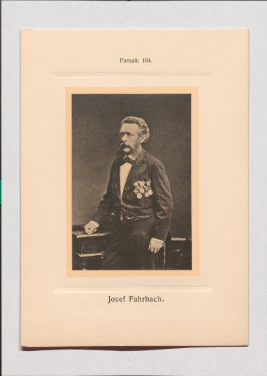 Josef Fahrbach aus Adolph Goldbergs Porträt-Sammlung hervorragender Flöten-Virtuosen, Dilettanten und Komponisten