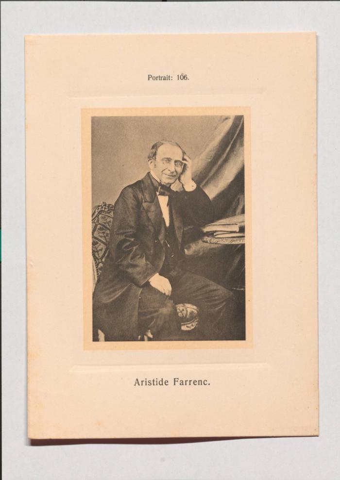 Aristide Farrenc aus Adolph Goldbergs Porträt-Sammlung hervorragender Flöten-Virtuosen, Dilettanten und Komponisten