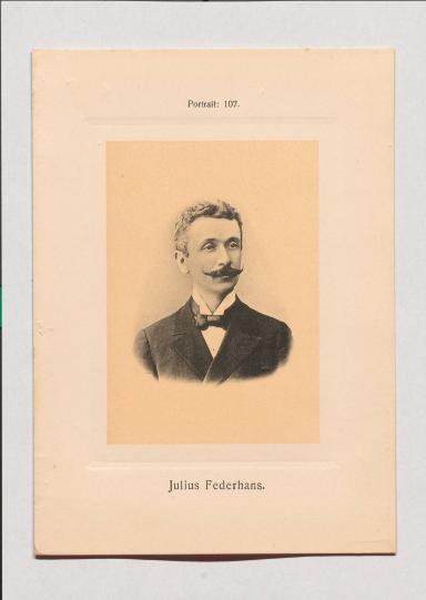 Julius Federhans aus Adolph Goldbergs Porträt-Sammlung hervorragender Flöten-Virtuosen, Dilettanten und Komponisten
