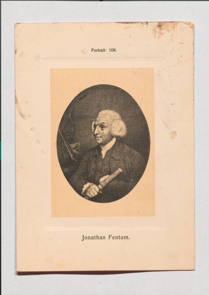 Jonathan Fentum aus Adolph Goldbergs Porträt-Sammlung hervorragender Flöten-Virtuosen, Dilettanten und Komponisten