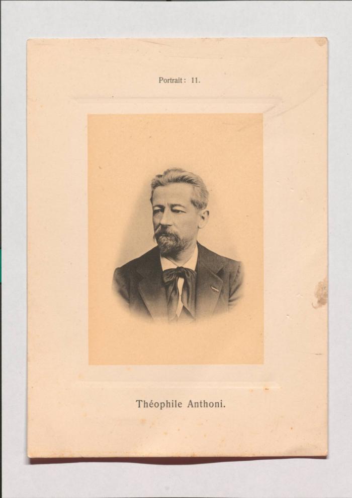 Théophile Anthoni aus Adolph Goldbergs Porträt-Sammlung hervorragender Flöten-Virtuosen, Dilettanten und Komponisten
