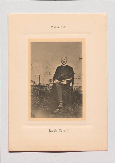 Jacob Ferstl aus Adolph Goldbergs Porträt-Sammlung hervorragender Flöten-Virtuosen, Dilettanten und Komponisten