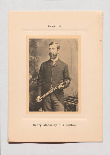 Henry Macaulay Fitz-Gibbon aus Adolph Goldbergs Porträt-Sammlung hervorragender Flöten-Virtuosen, Dilettanten und Komponisten