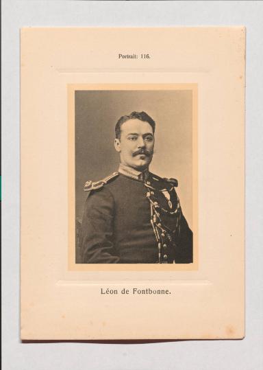 Léon de Fontbonne aus Adolph Goldbergs Porträt-Sammlung hervorragender Flöten-Virtuosen, Dilettanten und Komponisten