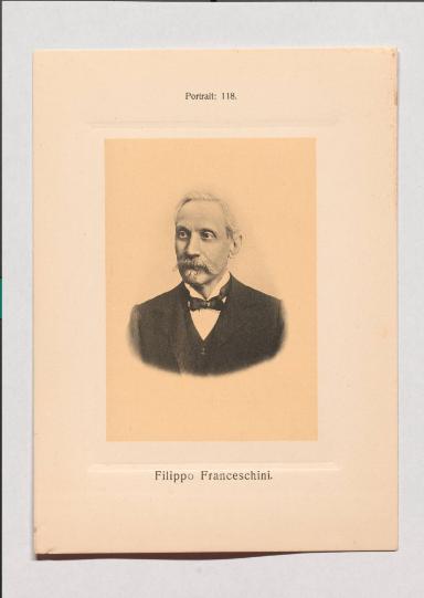 Filippo Franceschini aus Adolph Goldbergs Porträt-Sammlung hervorragender Flöten-Virtuosen, Dilettanten und Komponisten