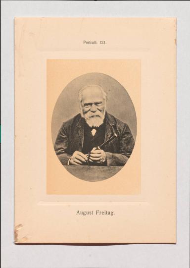 August Freitag aus Adolph Goldbergs Porträt-Sammlung hervorragender Flöten-Virtuosen, Dilettanten und Komponisten