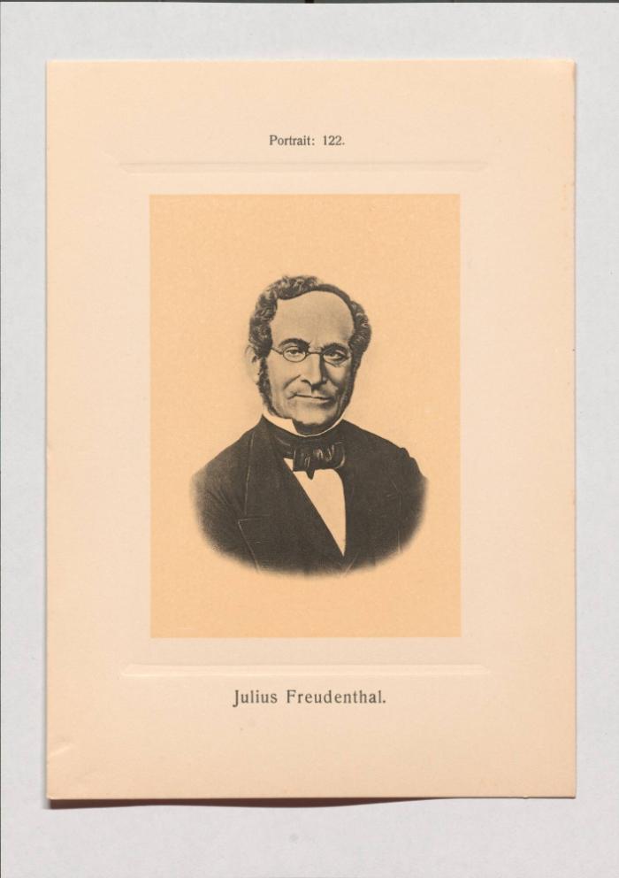 Julius Freudenthal aus Adolph Goldbergs Porträt-Sammlung hervorragender Flöten-Virtuosen, Dilettanten und Komponisten