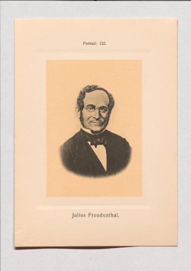 Julius Freudenthal aus Adolph Goldbergs Porträt-Sammlung hervorragender Flöten-Virtuosen, Dilettanten und Komponisten