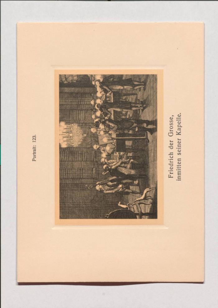 Friedrich der Grosse aus Adolph Goldbergs Porträt-Sammlung hervorragender Flöten-Virtuosen, Dilettanten und Komponisten