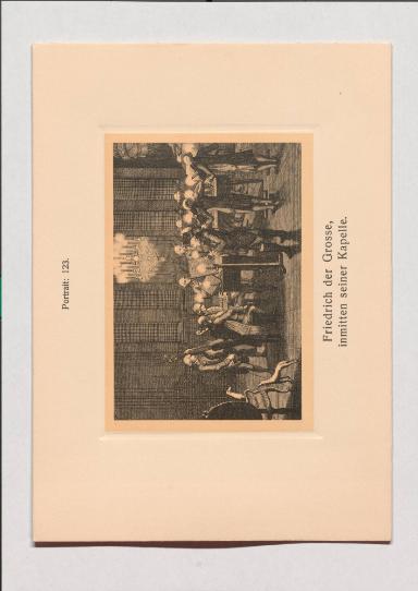 Friedrich der Grosse aus Adolph Goldbergs Porträt-Sammlung hervorragender Flöten-Virtuosen, Dilettanten und Komponisten