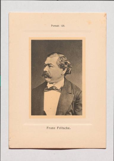 Franz Fritsche aus Adolph Goldbergs Porträt-Sammlung hervorragender Flöten-Virtuosen, Dilettanten und Komponisten