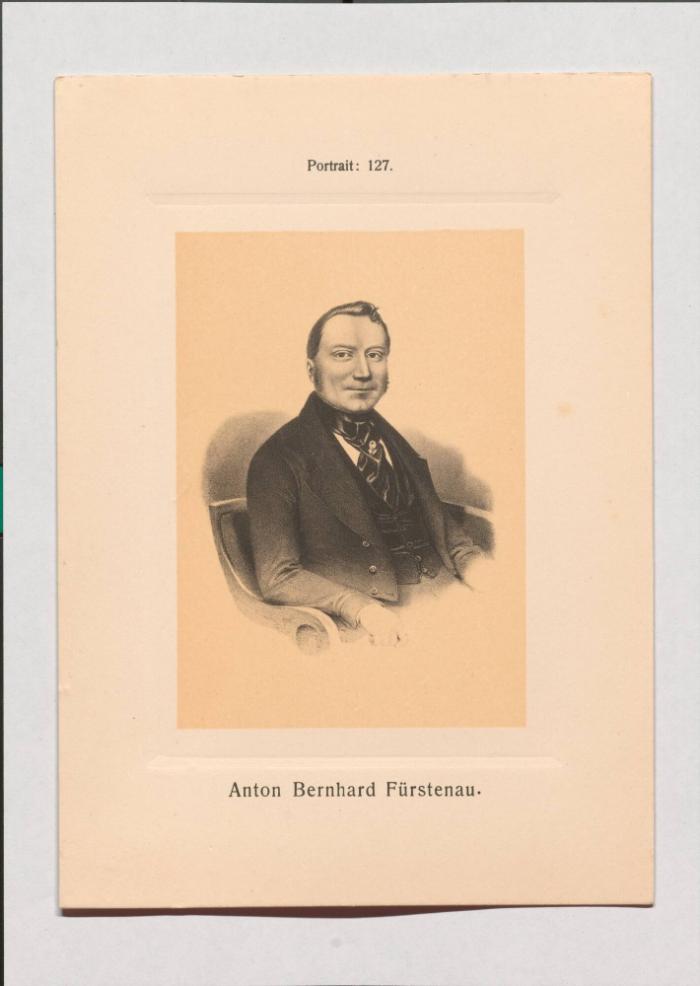 Anton Bernhard Fürstenau aus Adolph Goldbergs Porträt-Sammlung hervorragender Flöten-Virtuosen, Dilettanten und Komponisten