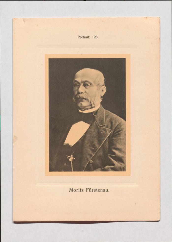 Moritz Fürstenau aus Adolph Goldbergs Porträt-Sammlung hervorragender Flöten-Virtuosen, Dilettanten und Komponisten