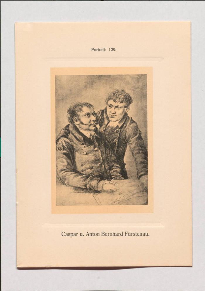Caspar u. Anton Bernhard Fürstenau aus Adolph Goldbergs Porträt-Sammlung hervorragender Flöten-Virtuosen, Dilettanten und Komponisten