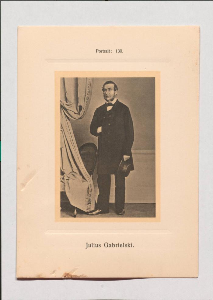 Julius Gabrielski aus Adolph Goldbergs Porträt-Sammlung hervorragender Flöten-Virtuosen, Dilettanten und Komponisten