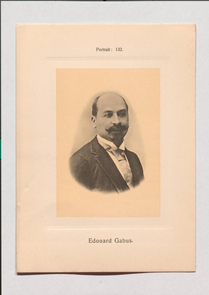 Edouard Gabus aus Adolph Goldbergs Porträt-Sammlung hervorragender Flöten-Virtuosen, Dilettanten und Komponisten