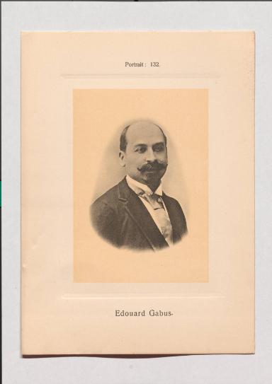 Edouard Gabus aus Adolph Goldbergs Porträt-Sammlung hervorragender Flöten-Virtuosen, Dilettanten und Komponisten