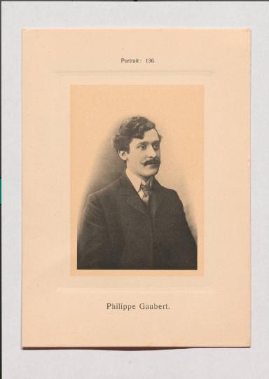 Philippe Gaubert aus Adolph Goldbergs Porträt-Sammlung hervorragender Flöten-Virtuosen, Dilettanten und Komponisten