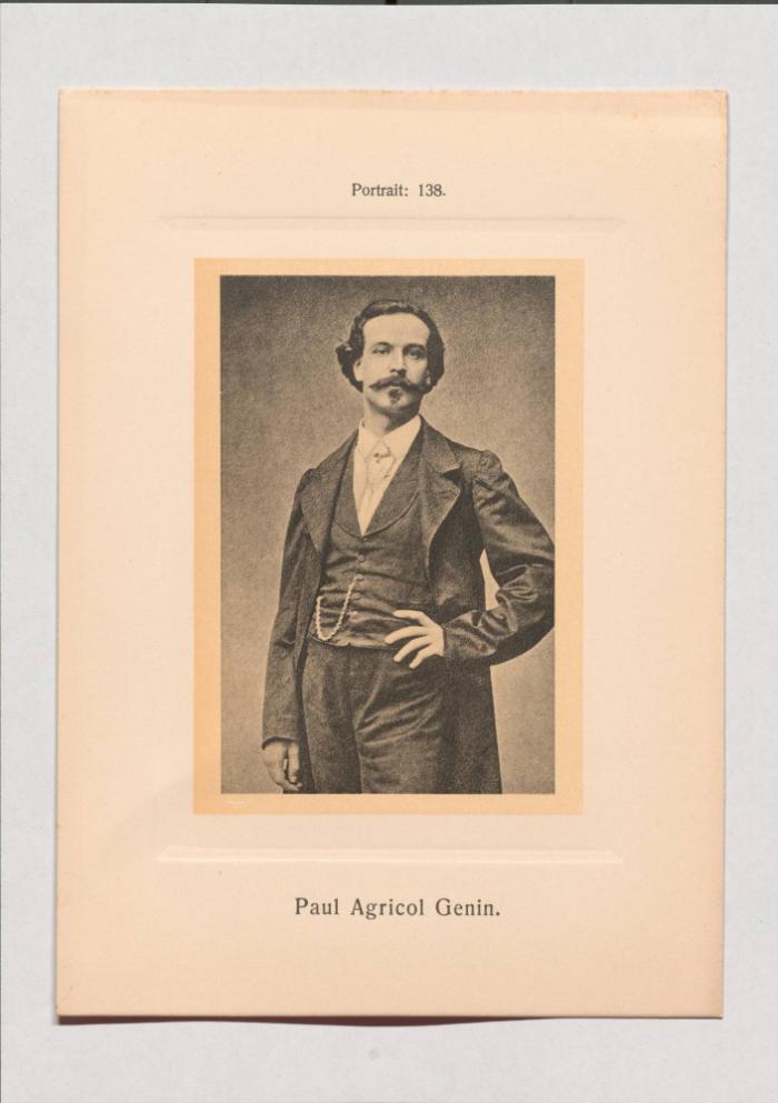 Paul Agricol Genin aus Adolph Goldbergs Porträt-Sammlung hervorragender Flöten-Virtuosen, Dilettanten und Komponisten