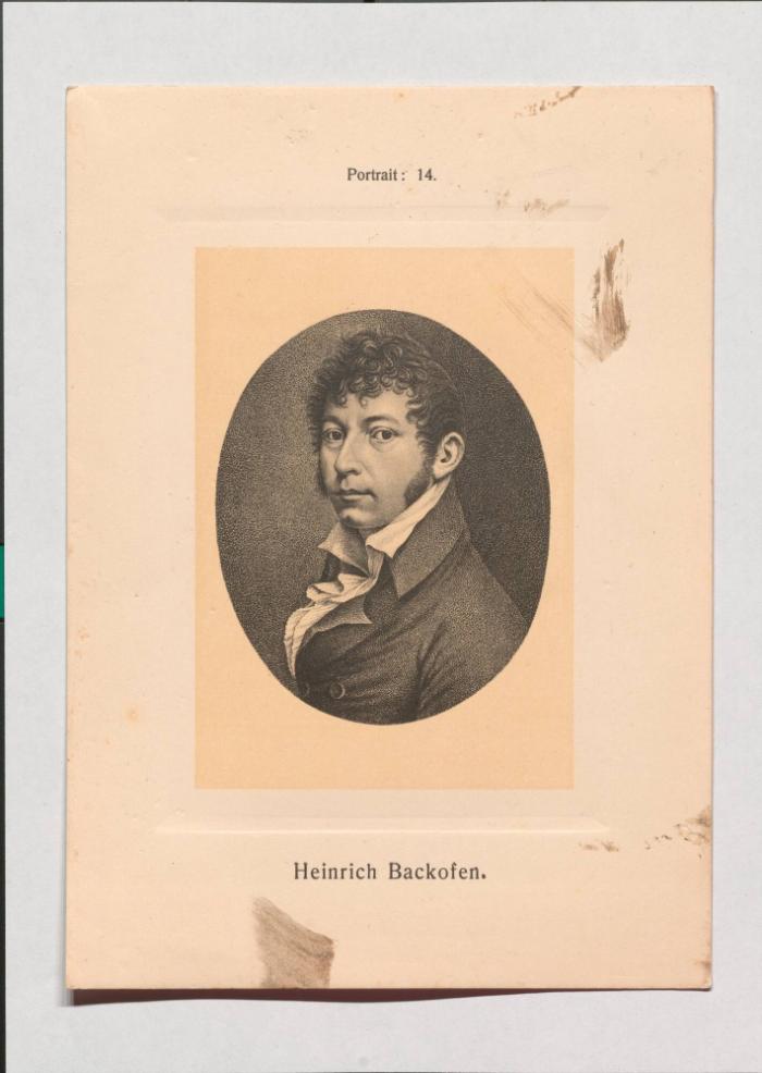 Heinrich Backofen aus Adolph Goldbergs Porträt-Sammlung hervorragender Flöten-Virtuosen, Dilettanten und Komponisten